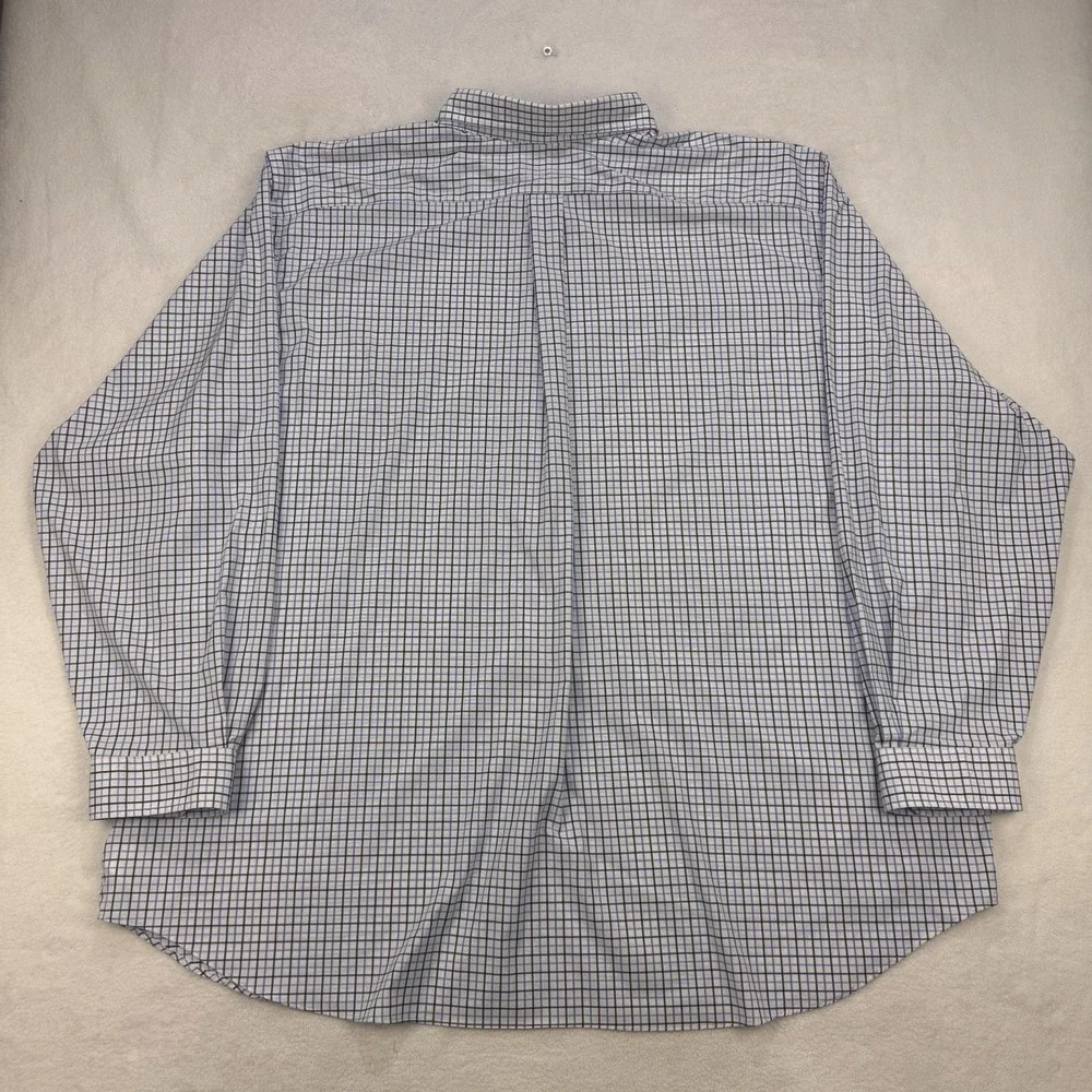 Polo RL Shirt Men 4XL Big Blue Plaid Button Down Performance‎ L/S Preppy
